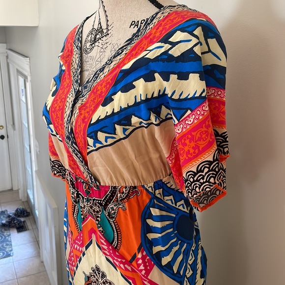 COLOURFUL MAXI DRESS - Picture 3 of 9